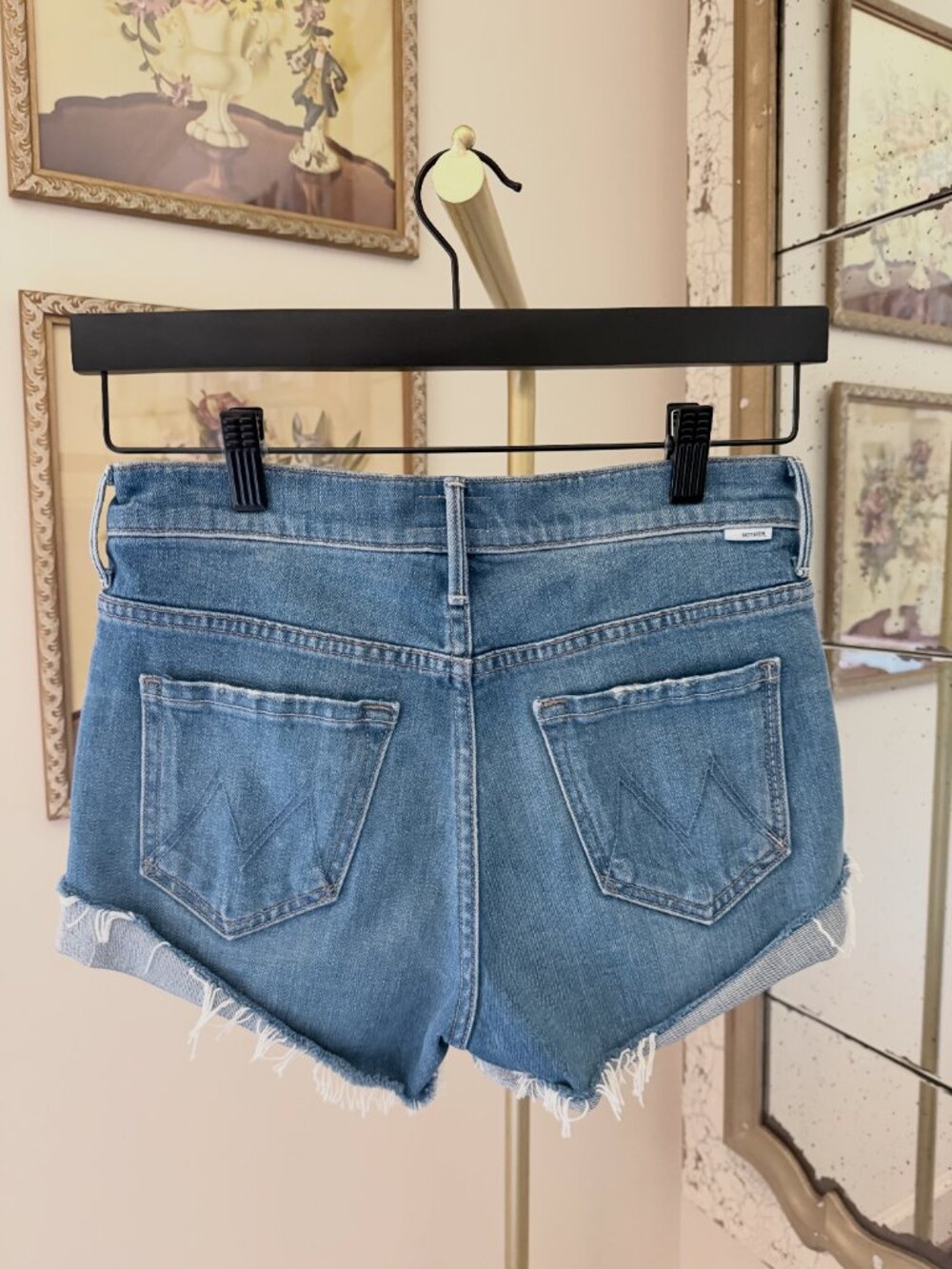 MOTHER The Rascal Slit Flip Short - Gold Rush - Size 25 - Picture 2 of 9